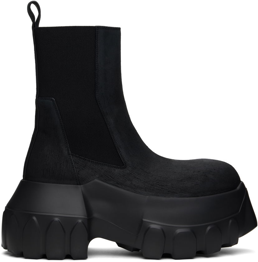Vaatteet Rick Owens Rick Owens Hollywood Beatle Mega Tractor Chelsea Boots Musta | RU01E5860 LFB