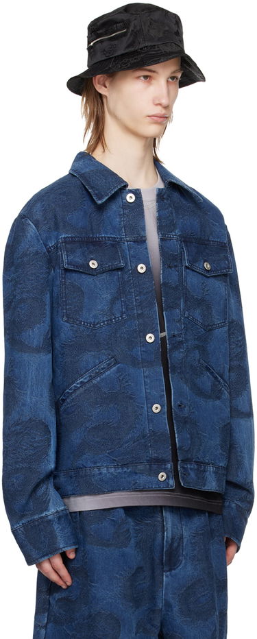 Takki Feng Chen Wang Feng Chen Wang Dragon Print Denim Jacket Sininen | FUS17JK20, 1