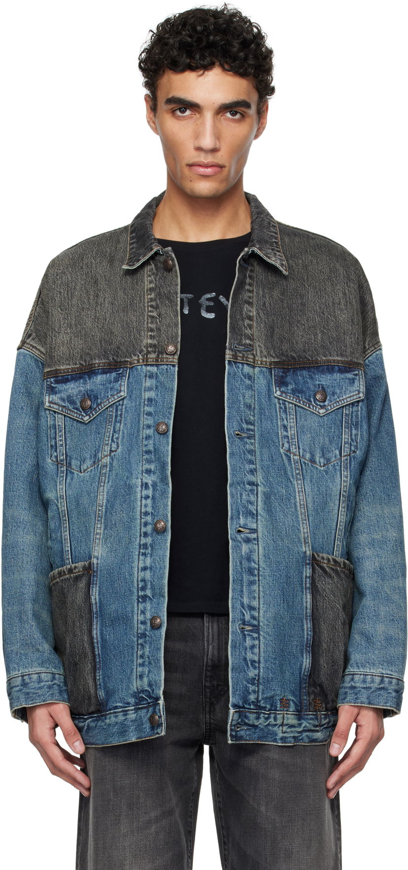 Takki R13 R13 Lacey Denim Trucker Jacket Sininen | R13WD210-D271A