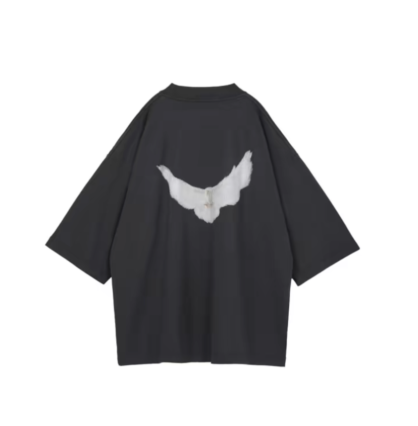 T-paita GAP Yeezy Gap Engineered by Balenciaga Dove 3/4 Sleeve Tee Musta | YEEZY-SS22-072
