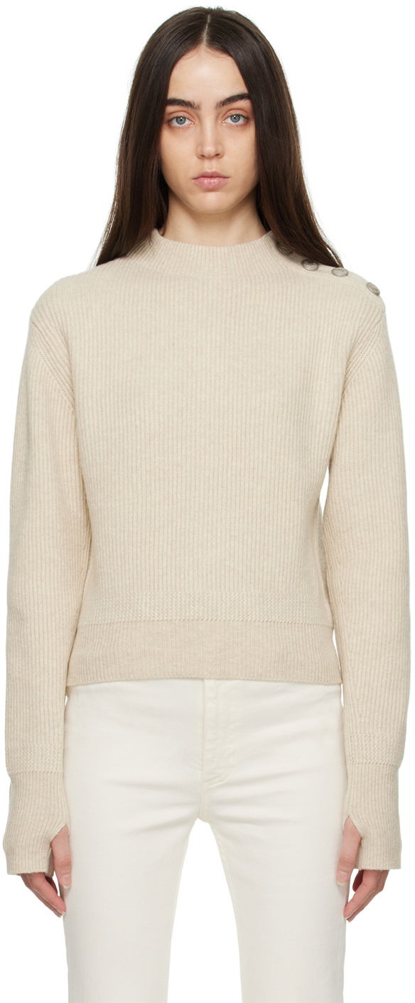 Villapaita rag & bone Nancy Ribbed Knit Sweater Beige | WAS22HS024TL24