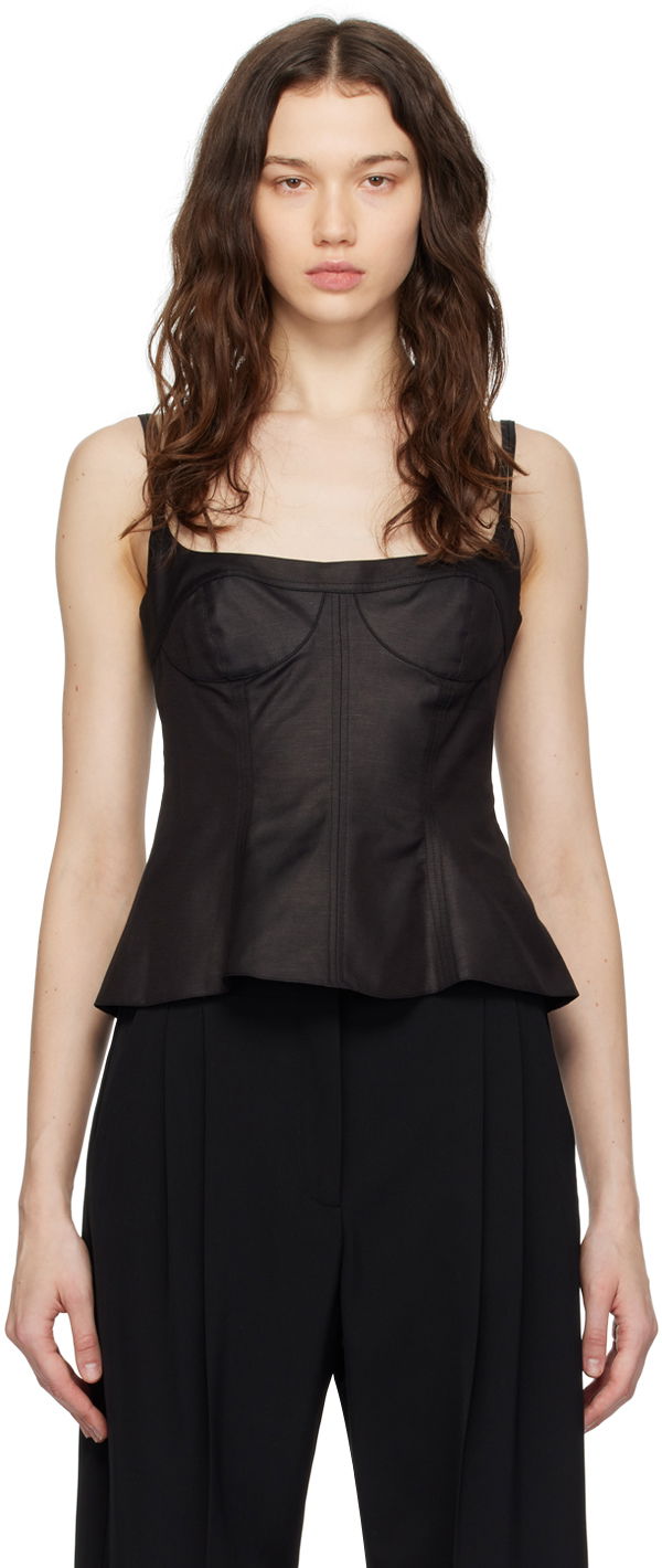 Tankkitoppi Stella McCartney Peplum Camisole Musta | 6T01583DU401