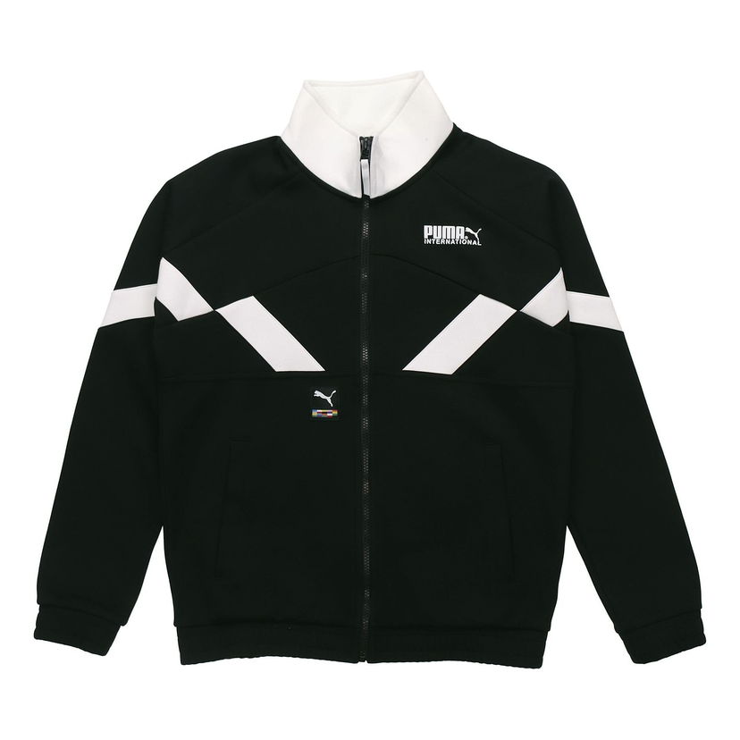 Takki Puma Logo Stand Collar Track Jacket Musta | 531339-01