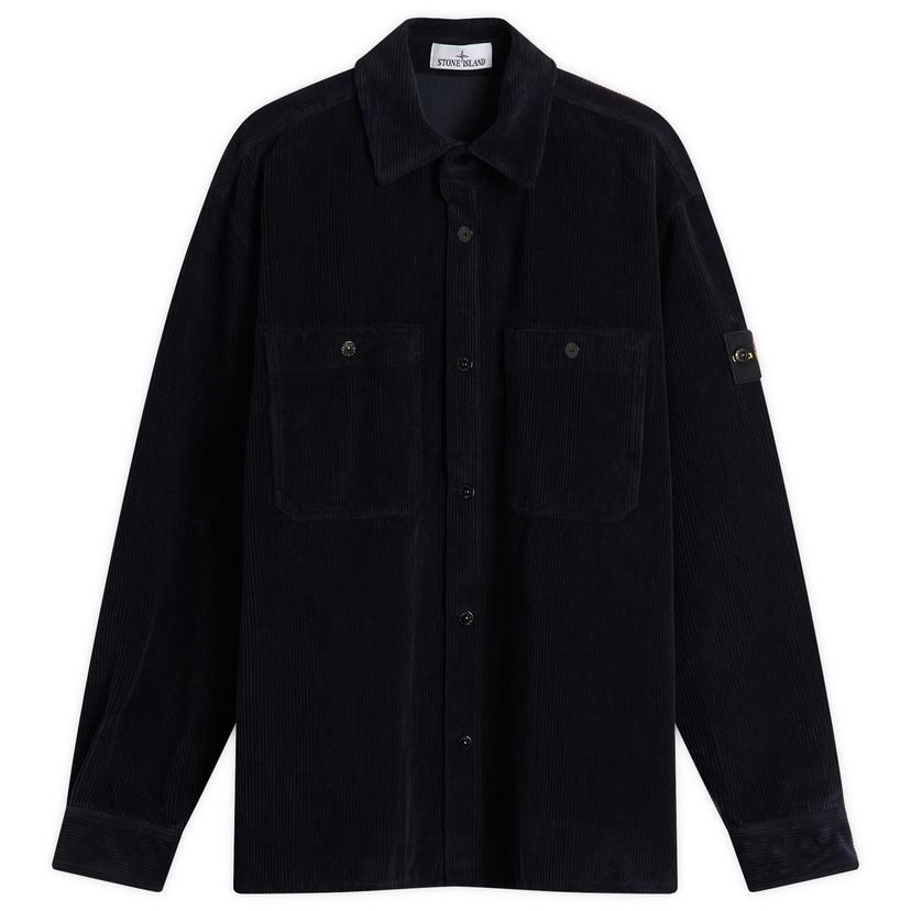 Paita Stone Island Corduroy Overshirt, Size Large Tummansininen | K2S151200012-V0020