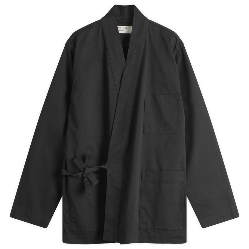 Takki Universal Works Kyoto Work Jacket, Size Small Musta | 00115-BLK