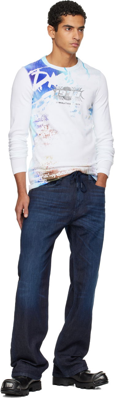 T-paita Diesel Long Sleeve Abstract Graphic T-shirt Monivärinen | A19435-0JEAI-141A, 3
