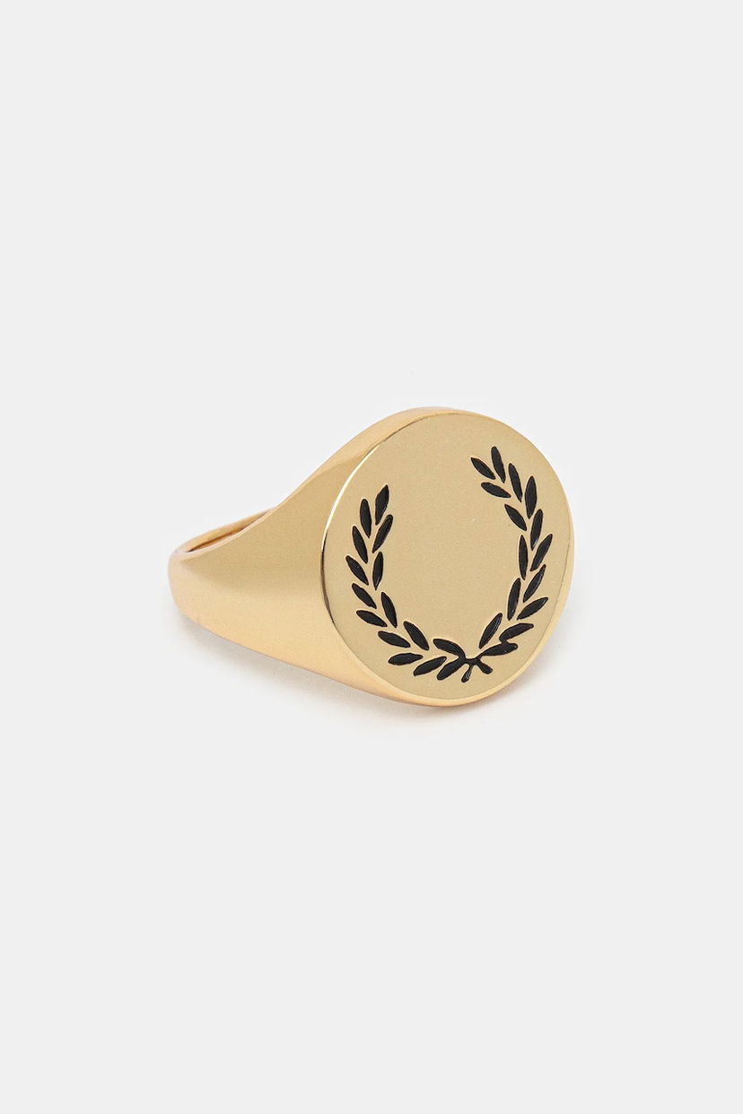 Sormus Fred Perry Fred Perry Laurel Wreath Signet Ring Metallinen | MS8703