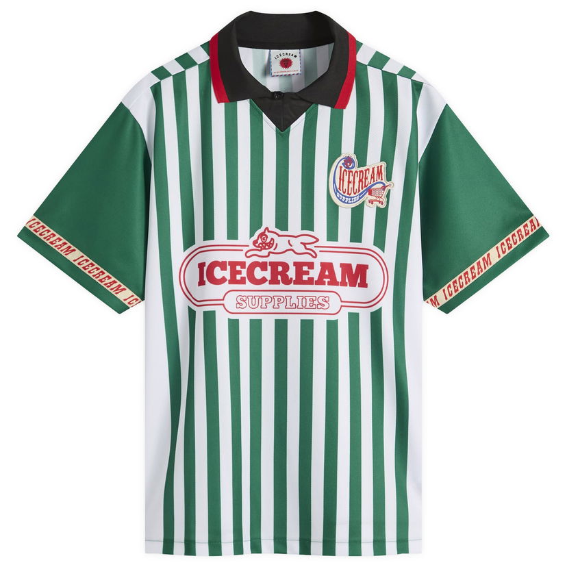Jersey BBC IceCream Striped Football Jersey, Size Large Vihreä | IC25324-GRN