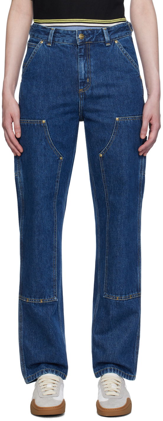 Jeans Carhartt WIP Double Knee Workwear Jeans Sininen | I033748 0106