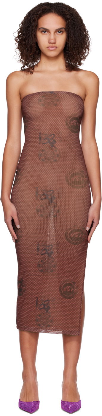 Mekko Miaou Miaou Lila Midi Dress Ruskea | 5025PM1ATL