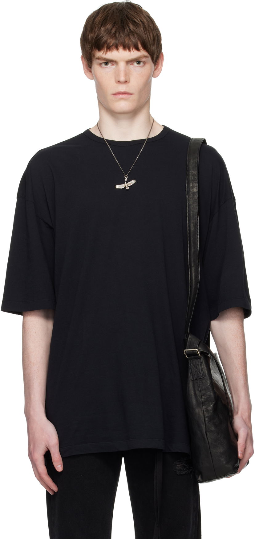 T-paita Ann Demeulemeester Ann Demeulemeester Dieter 'The Dialogue of Another Day' T-Shirt Musta | B0012880-FA206-099