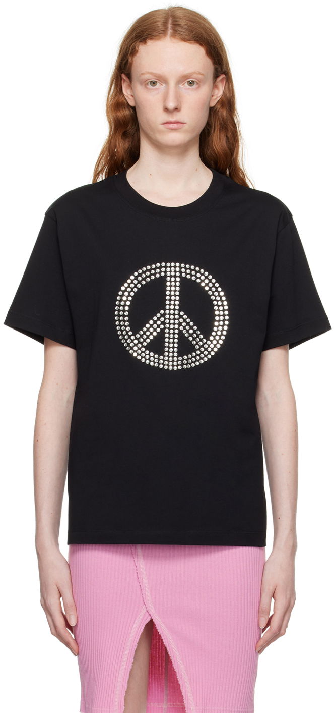 T-paita Moschino Moschino Jeans 'Peace' T-Shirt Musta | 0711 8262