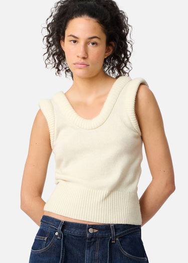 Liivi AXEL ARIGATO Marla Knitted Ribbed Vest with Side Lacing Valkoinen | A3356004, 7