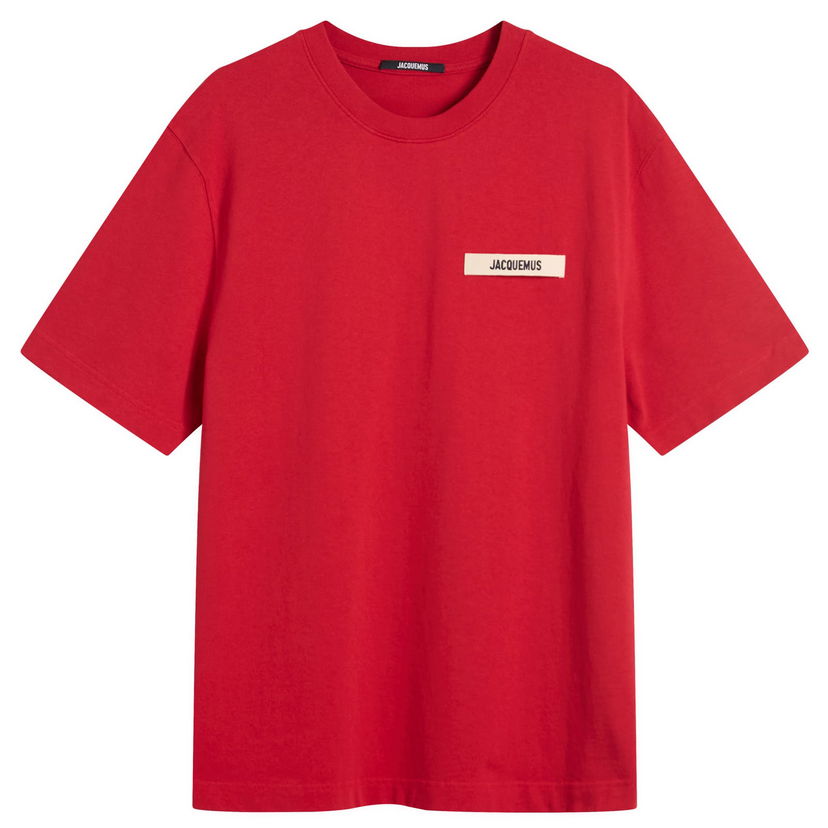 T-paita Jacquemus Grosgrain Logo T-Shirt Punainen | 25HTSM00133AJ00226-480