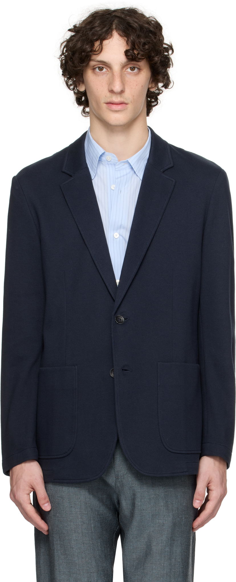 Takki rag & bone Rag & Bone Butler Patch Pocket Blazer Tummansininen | MBW25P4006PIML