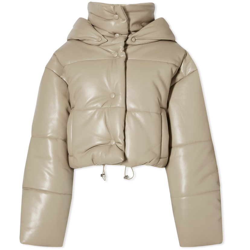 Takki Nanushka Aveline Leather Look Jacket Beige | NW24RSOW00279
