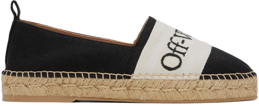 Tennarit ja kengät Off-White Black Bookish Linen Espadrilles Musta | OWIB014S24FAB0011010