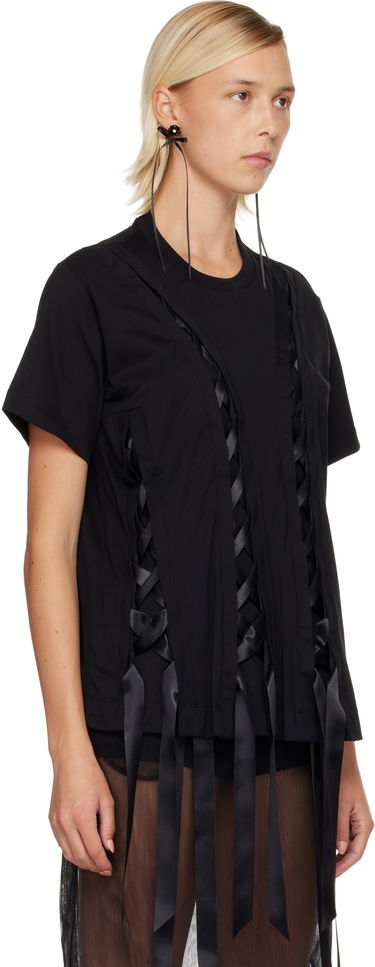 T-paita Simone Rocha Simone Rocha Unraveling Ribbon T-shirt Valkoinen | 5368 0553, 4