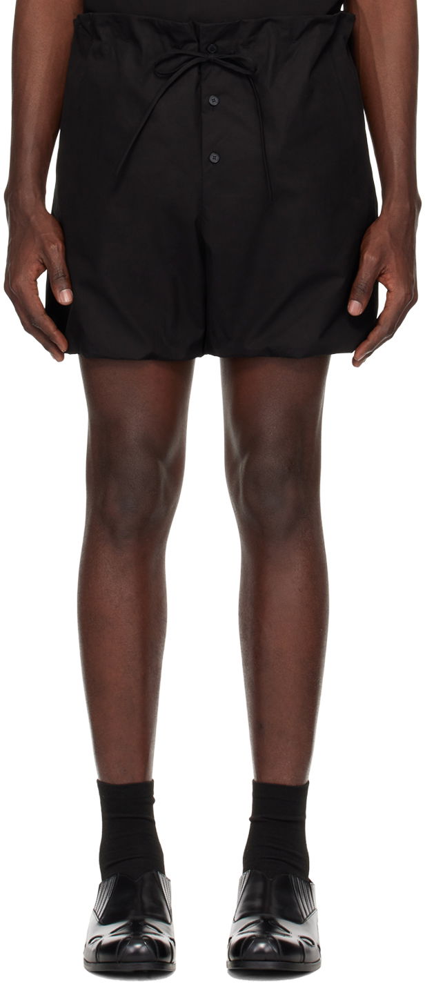 Shortsit We11done We11done Puff Shorts Musta | WD-PT1-24-201-M-BK