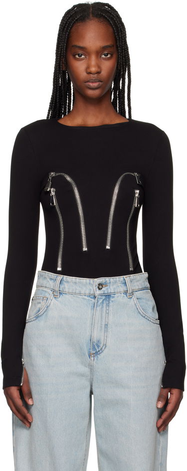 Body Area AREA Long Sleeve Zipper Bodysuit Musta | RS25AWTP0064FA01, 0