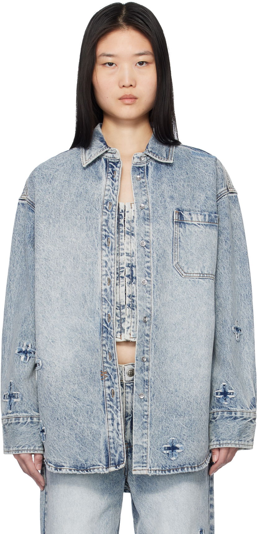 Paita Ksubi Oversized Klassic Kraftwerk Denim Shirt by Ksubi Sininen | WPS25SH002