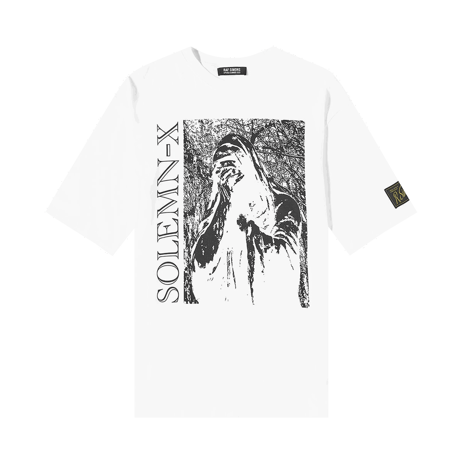 T-paita RAF SIMONS Oversized Solemn X T-Shirt Valkoinen | 221 M130 0010, 0