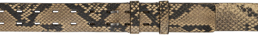Vyöt Dries Van Noten Dries Van Noten Snakeskin Leather Belt Beige | 251-021403-397