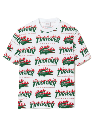 T-paita Lacoste x Thrasher Oversized T-Shirt Valkoinen | TH7107L-001