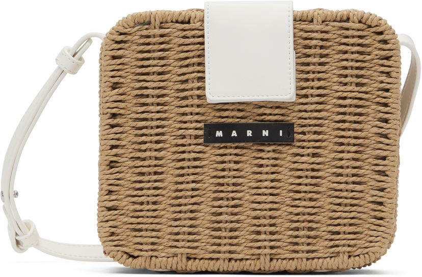 Olkalaukku Marni Marni Kids Woven Crossbody Bag Ruskea | M01474-M00UY
