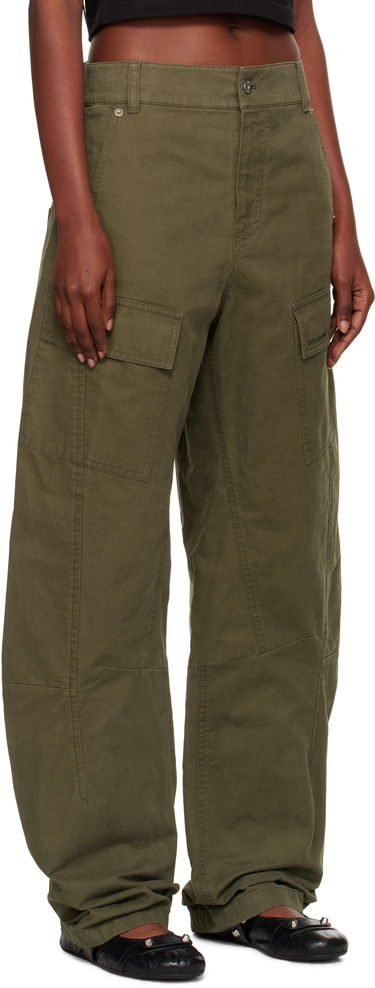 Cargo housut We11done We11done Curved Cargo Trousers Vihreä | WD-PT2-25-216-W-KK, 1