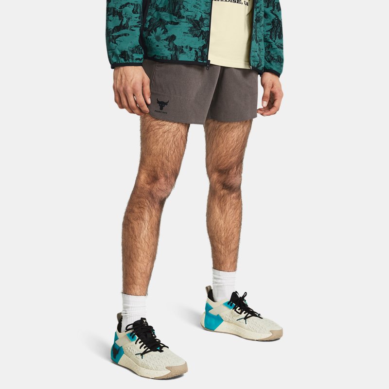 Shortsit Under Armour Project Rock Camp Shorts für Herren Fresh Clay Ruskea | 1383214-176