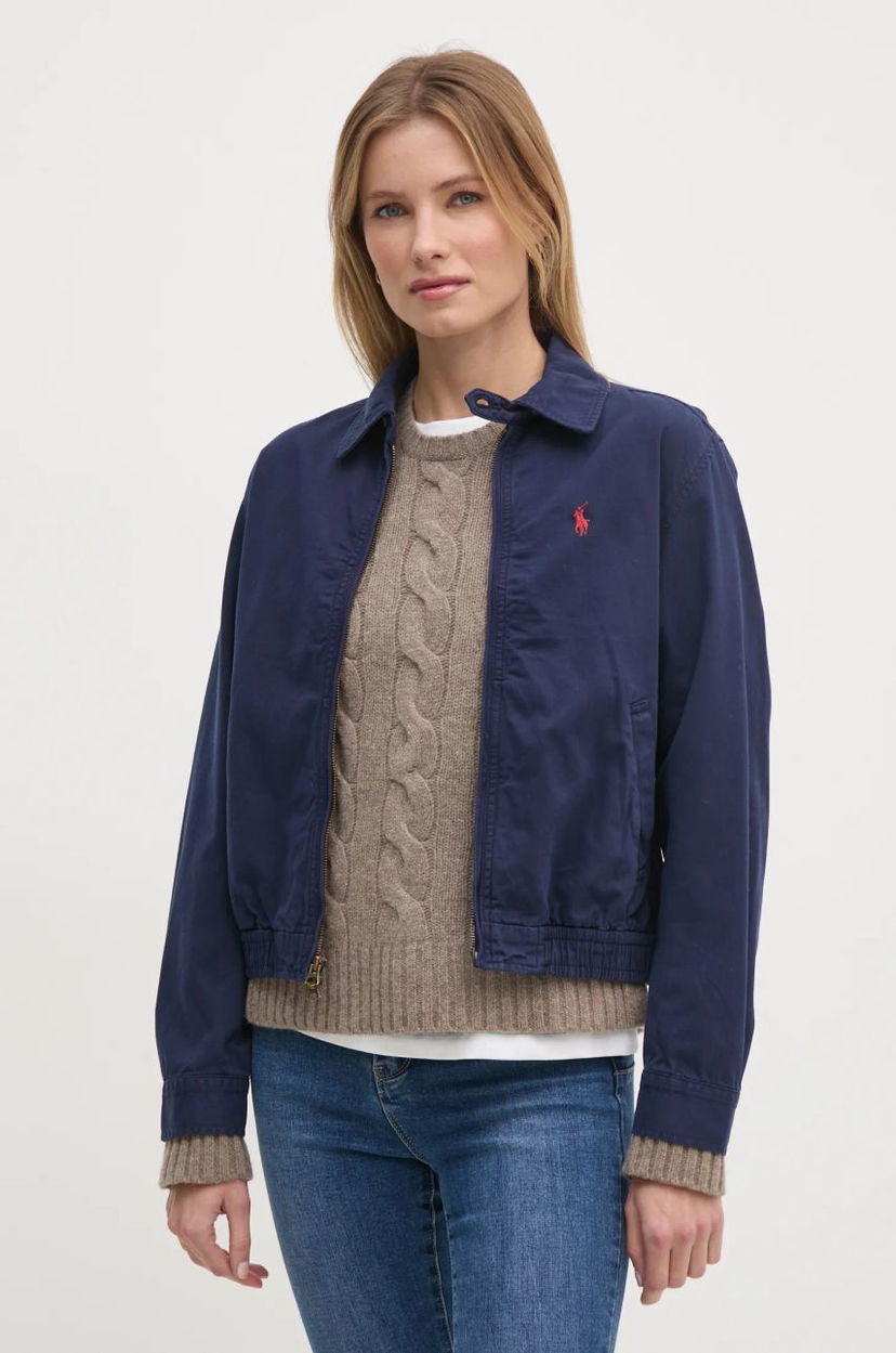 Tuulitakki Polo by Ralph Lauren Cotton Bomber Jacket Tummansininen | 211934952