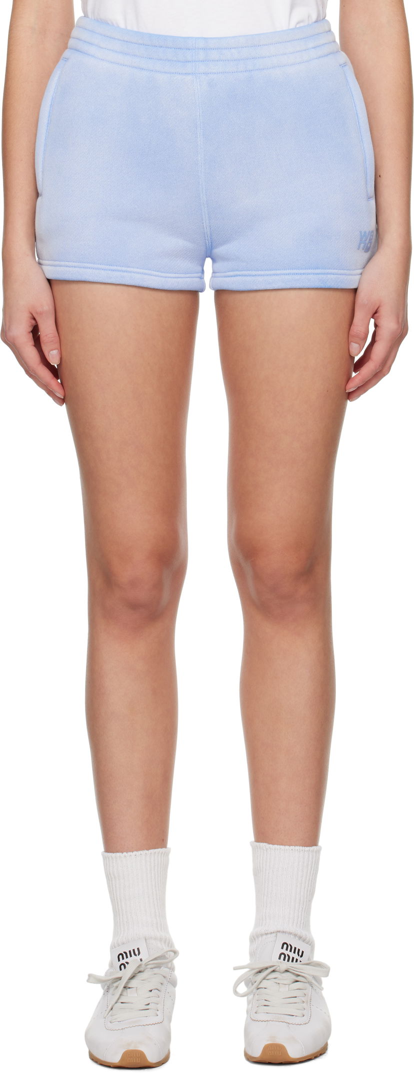 Shortsit Alexander Wang Logo Lounge Shorts Sininen | 4CC3244404
