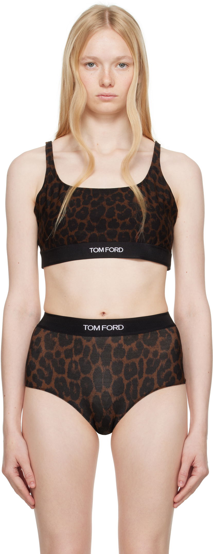 Rintaliivit Tom Ford Tom Ford Leopard Signature Bralette Ruskea | BRJ016-JEP030