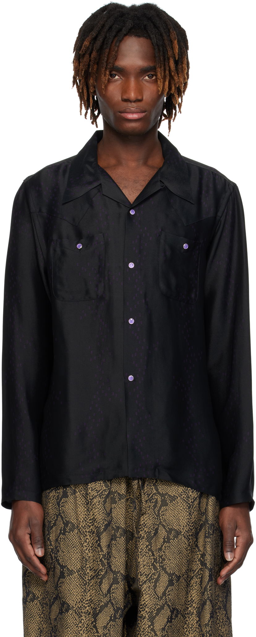 Paita Needles NEEDLES Cowboy One-Up Shirt Musta | QV249