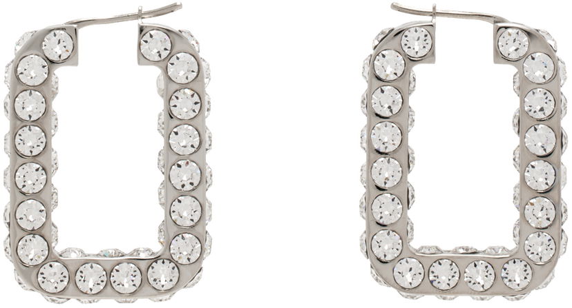 Korvakorut Amina Muaddi Crystals Hoop Earrings Metallinen | CHARLOTTE HOOP