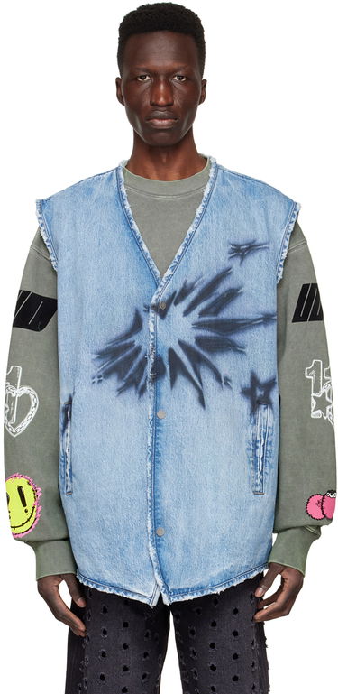Liivi We11done We11done Sleeveless Denim Vest Sininen | WD-DV1-22-331-M-BL, 0