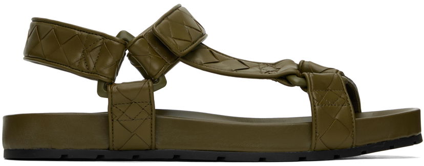 Tennarit ja kengät Bottega Veneta Trip Leather Sandals Vihreä | 775305V3HB0