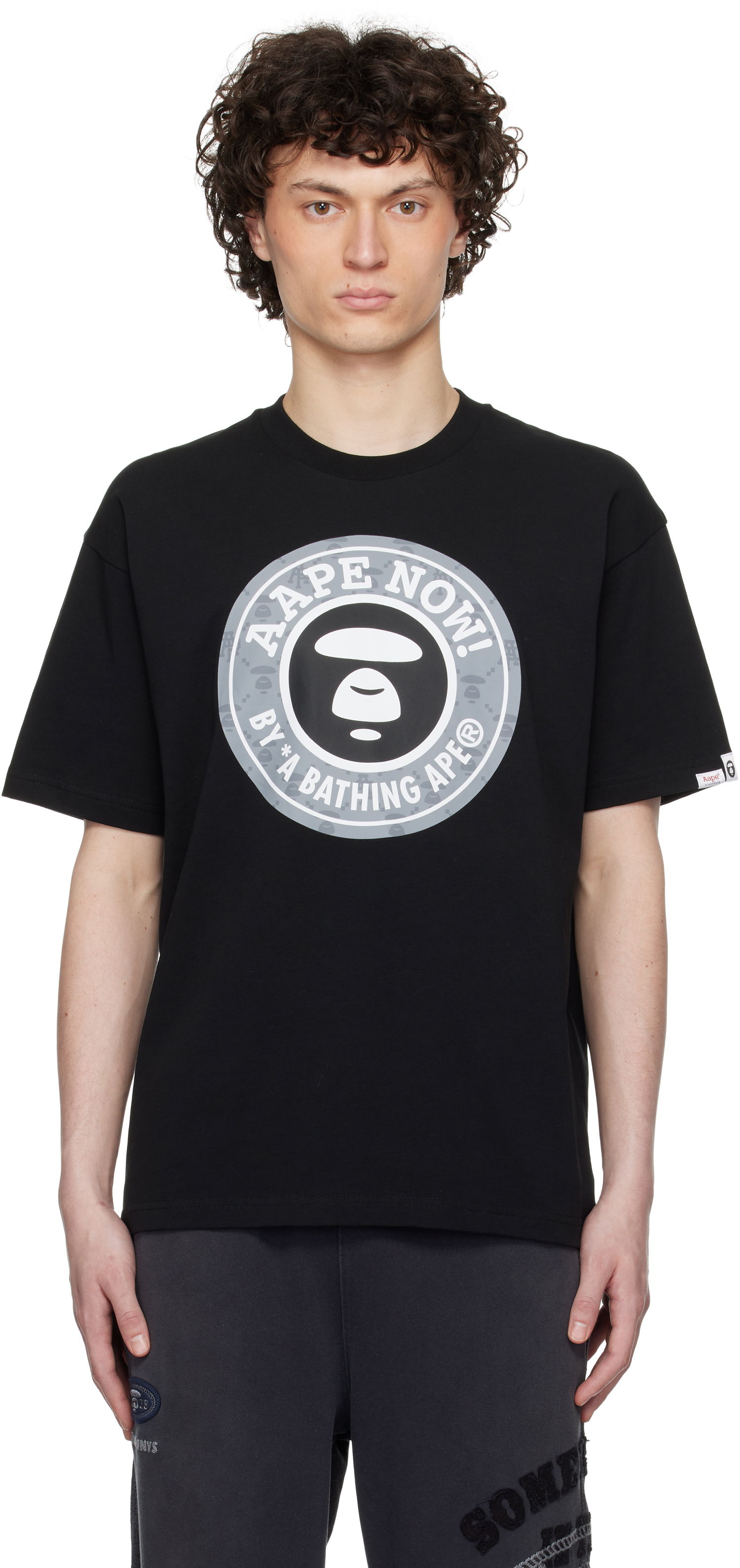 T-paita AAPE by A Bathing Ape AAPE by A Bathing Ape Basic T-Shirt Musta | AAPTEM1638XXNBKX, 0