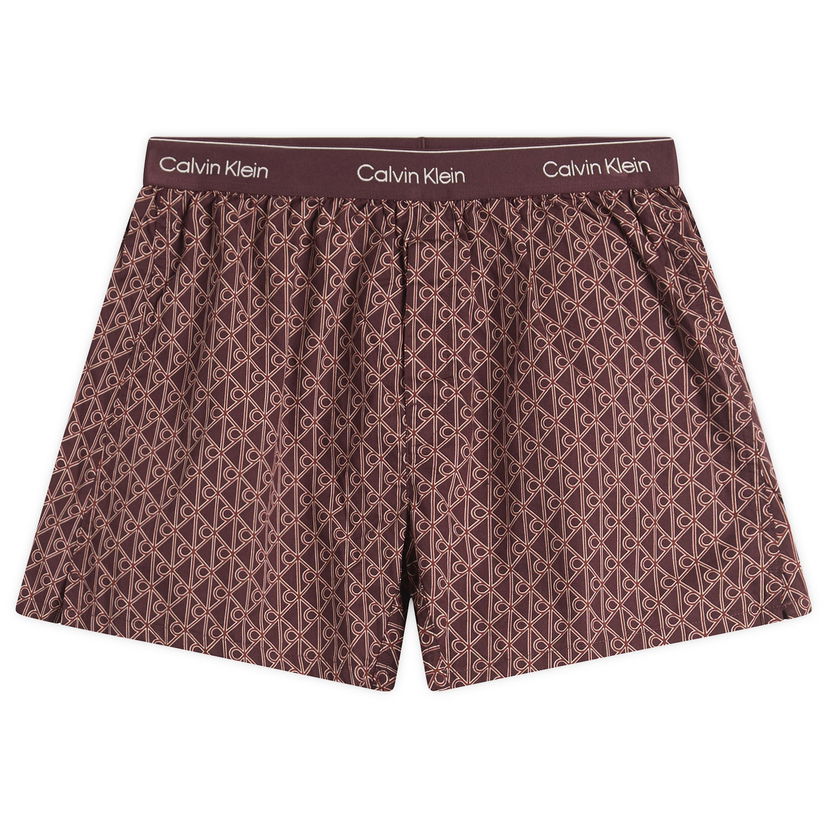 Nyrkkeilijät CALVIN KLEIN Cotton Poplin Trad Boxer Short Burgundia | LV00NM28312UO