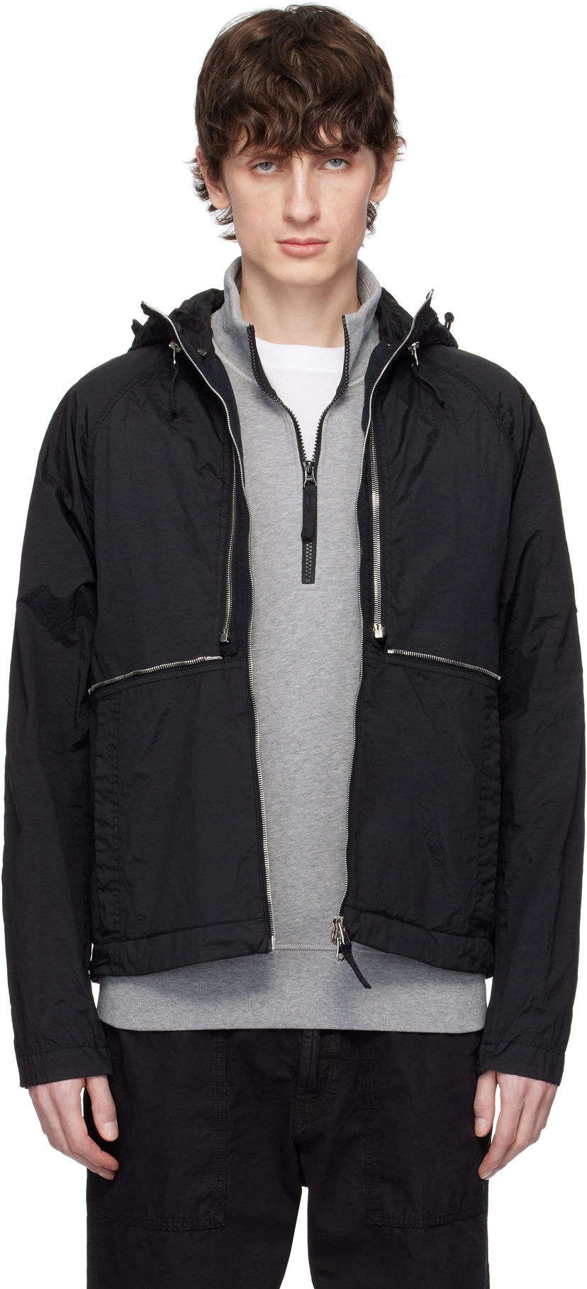 Tuulitakki Stone Island Stone Island Nylon Metal Watro-TC ECONYL Jacket Musta | K1S15 4100020 S0020