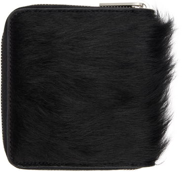 Lompakko Rick Owens Concordians Furry Zipped Wallet Musta | RR02E1416 LHL, 1