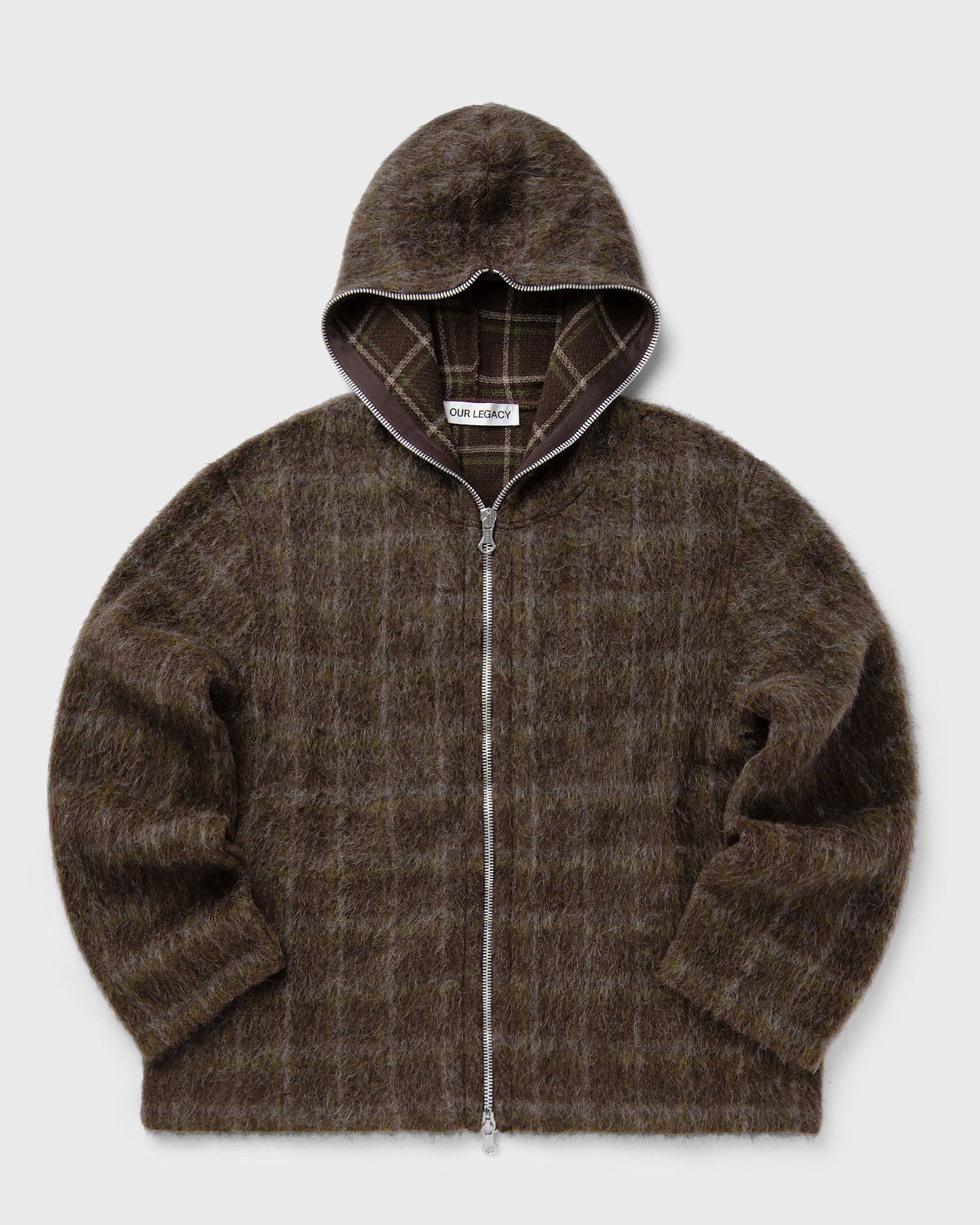 Huppari OUR LEGACY Our Legacy Mohair Zip Hoodie Ruskea | M4256FD, 1