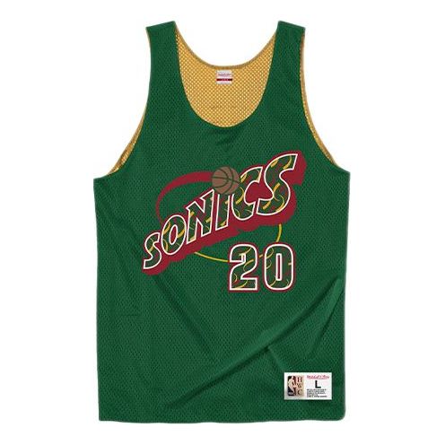 Tankkitoppi Mitchell & Ness Mitchell & Ness Men's Seattle SuperSonics Gary Payton Reversible Mesh Basketball Tank Top Vihreä | MSRVMI19003-SSUGNGD95GPA