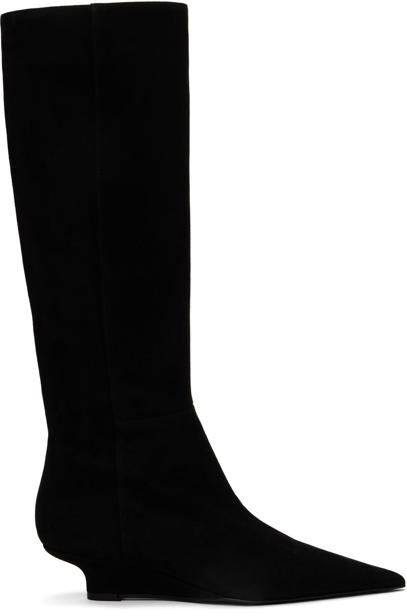 Vaatteet TOTEME TOTEME Sharp Suede Knee-High Boots Musta | 251-WAS4671-LE0012
