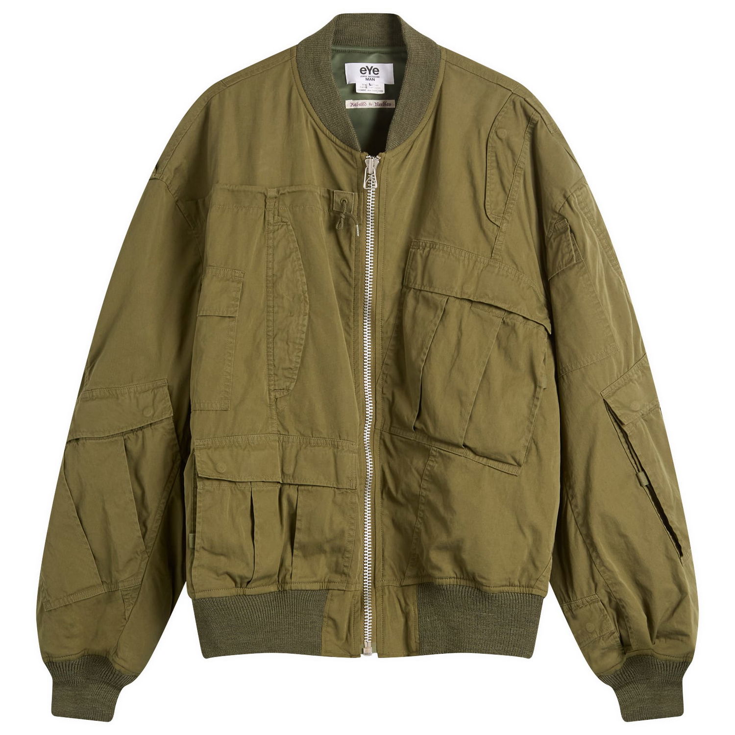 Bomber-takki Junya Watanabe Junya Watanabe MAN x Needles Cotton Nylon Bomber Jacket, Size Small Vihreä | WP-J902-100-1, 1