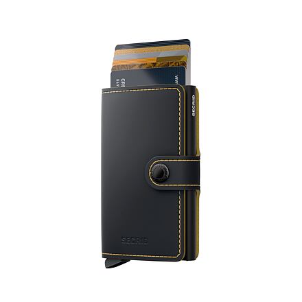 Lompakko Secrid Miniwallet - Matte - Black & Ochre Musta | MM-Black-Ochre