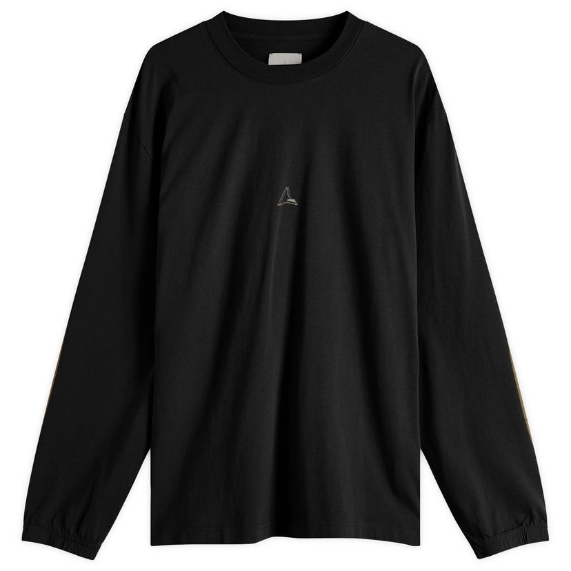 T-paita ROA ROA Logo Long Sleeve T-Shirt, Size Large Musta | RBMW0399JY35-BLK0001