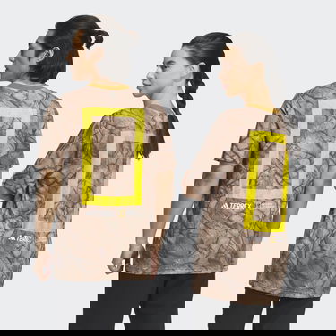 T-paita adidas Performance Terrex National Geographic Graphic Tencel Short Sleeve Tee Beige | IC4941, 3