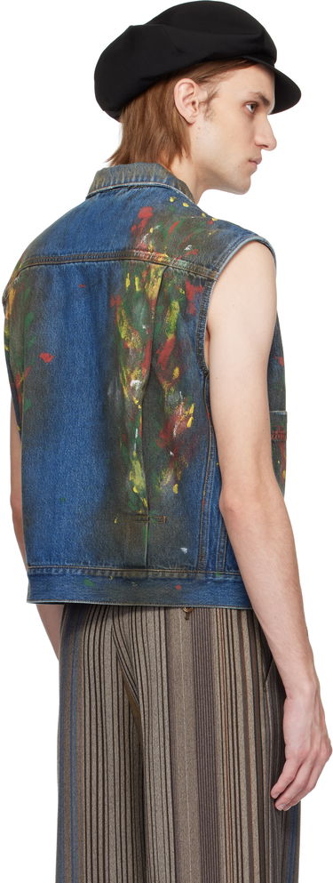 Liivi Vivienne Westwood Vivienne Westwood Marlene Painted Denim Vest Sininen | 3901000I-W0161-, 2